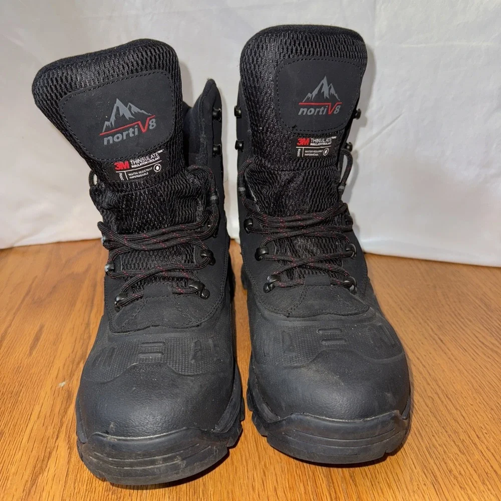 Nortiv8 Thinsulate Men's Boots Waterproof Hiking Construction Sz‎ 12 Black